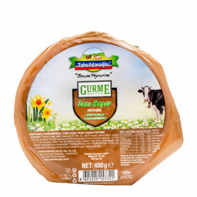[10-461-2] Tahsildar Sliced Kashkaval Cheese (Cumin+B. Pepper) 12/400 gr