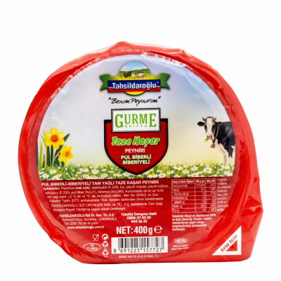 [10-462-2] Tahsildar Sliced Kashkaval Cheese (Chili Pepper+ Rosemary) 12/400 gr 