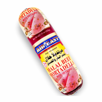 [12-221-2] ME Halal Beef Mortadella with Pistachio 8/15 oz