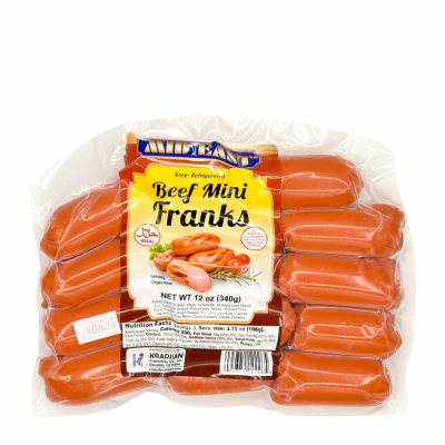 [12-226-2] ME Halal Beef Mini Frank 10/12 oz
