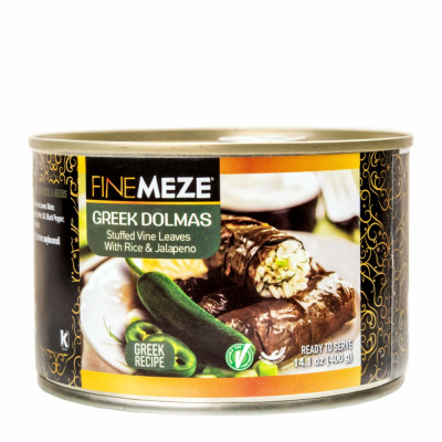 [27-603-1] Fine Meze Stuffed Vine Leaves w/ Jalapeno 12/400gr