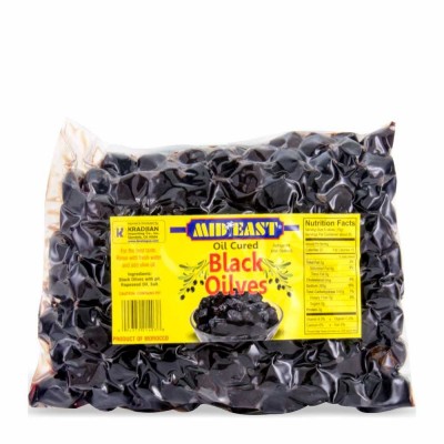 [21-402-2] ME Oil Cured Black Olives 1/10 lb 