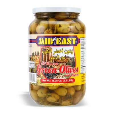 [21-462-2] M.E Green Olives W/Zaatar