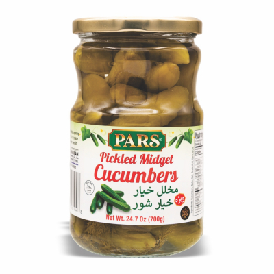[28-194-1] Pars Pickled Midget Cucumbers 12/24.7 oz 